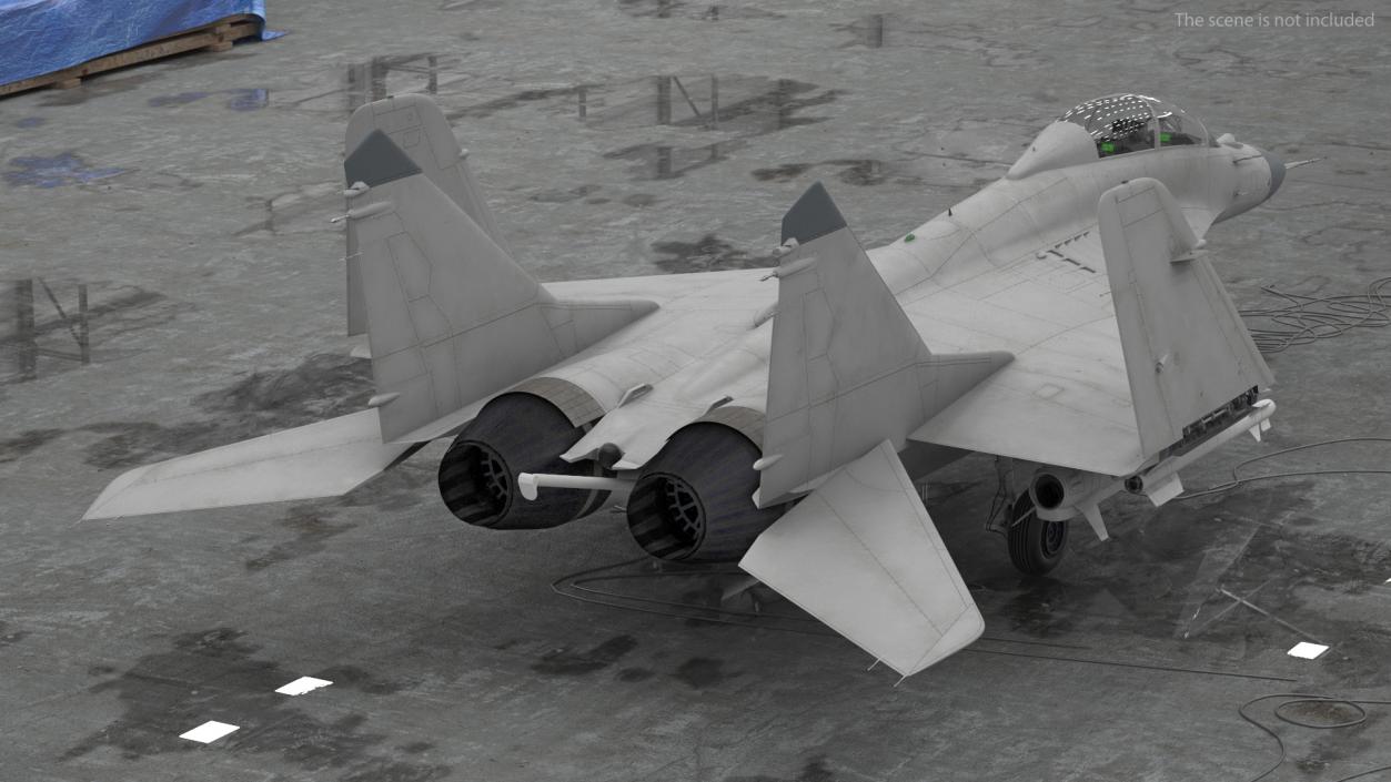 MiG 29 Tandem Aircraft with Armament Rigged for Cinema 4D 3D