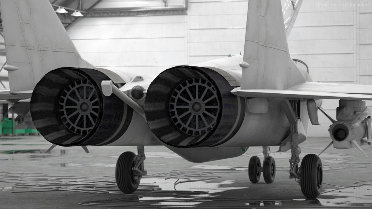 3D MiG 29 Tandem Aircraft with Armament Rigged model