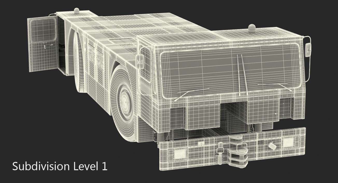 3D model Heavy Aircraft Tractor Douglas DC12-44 Rigged