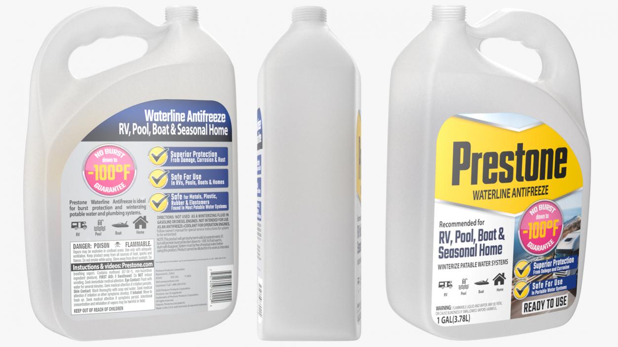 Waterline Antifreeze Prestone with Flowing Liquid 3D model