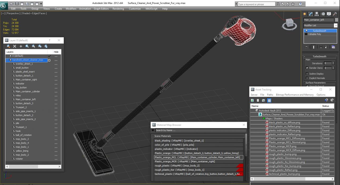 3D Surface Cleaner And Power Scrubber Fur model