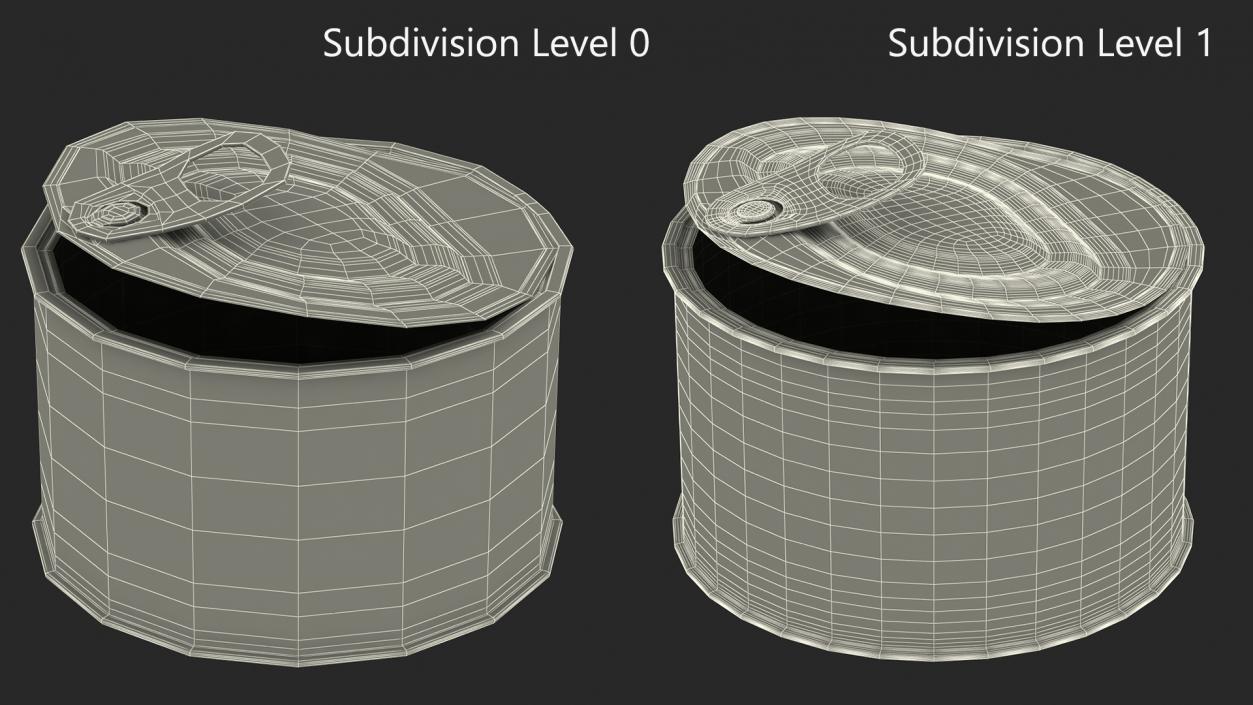 3D model Tin Can With Pull Tab Lid