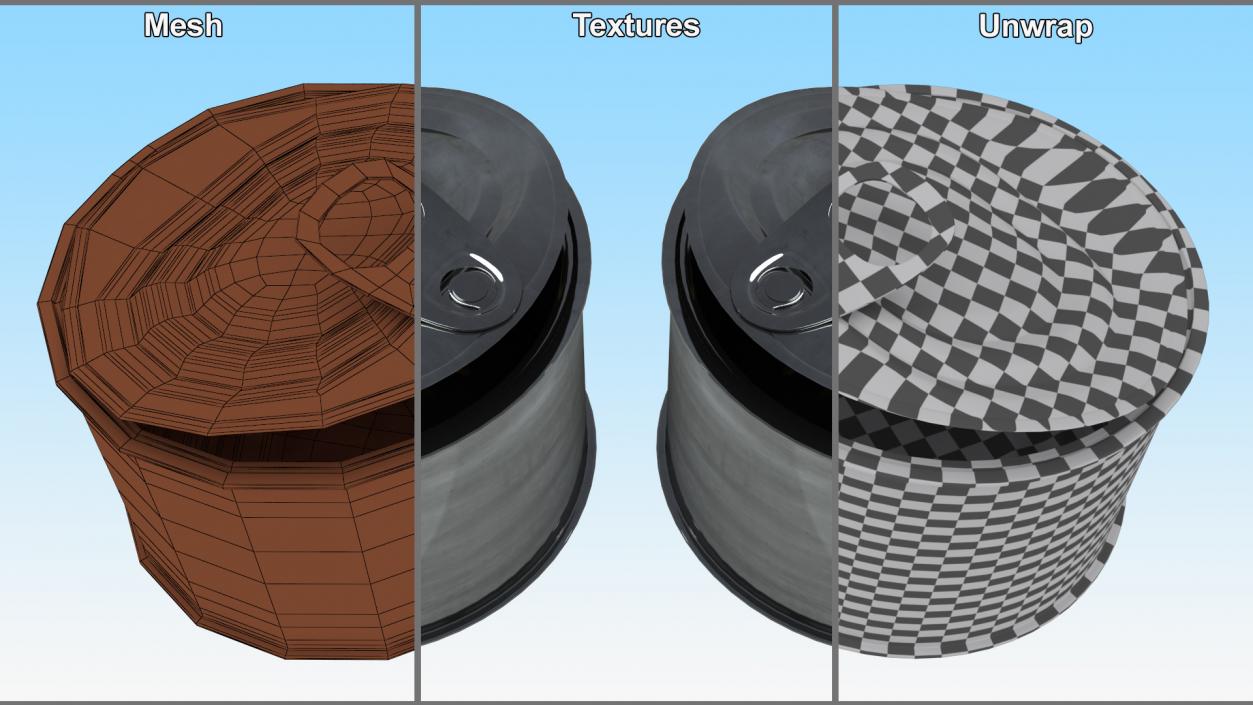 3D model Tin Can With Pull Tab Lid