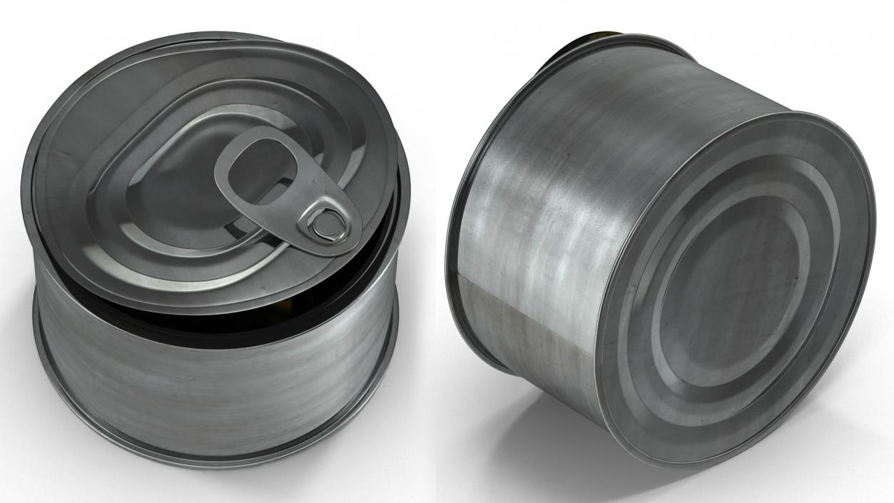 3D model Tin Can With Pull Tab Lid