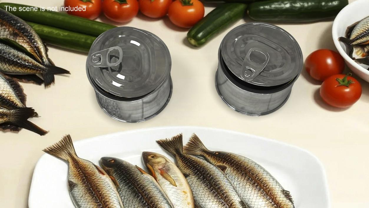 3D model Tin Can With Pull Tab Lid