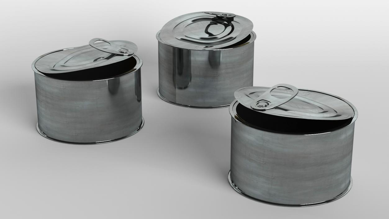 3D model Tin Can With Pull Tab Lid