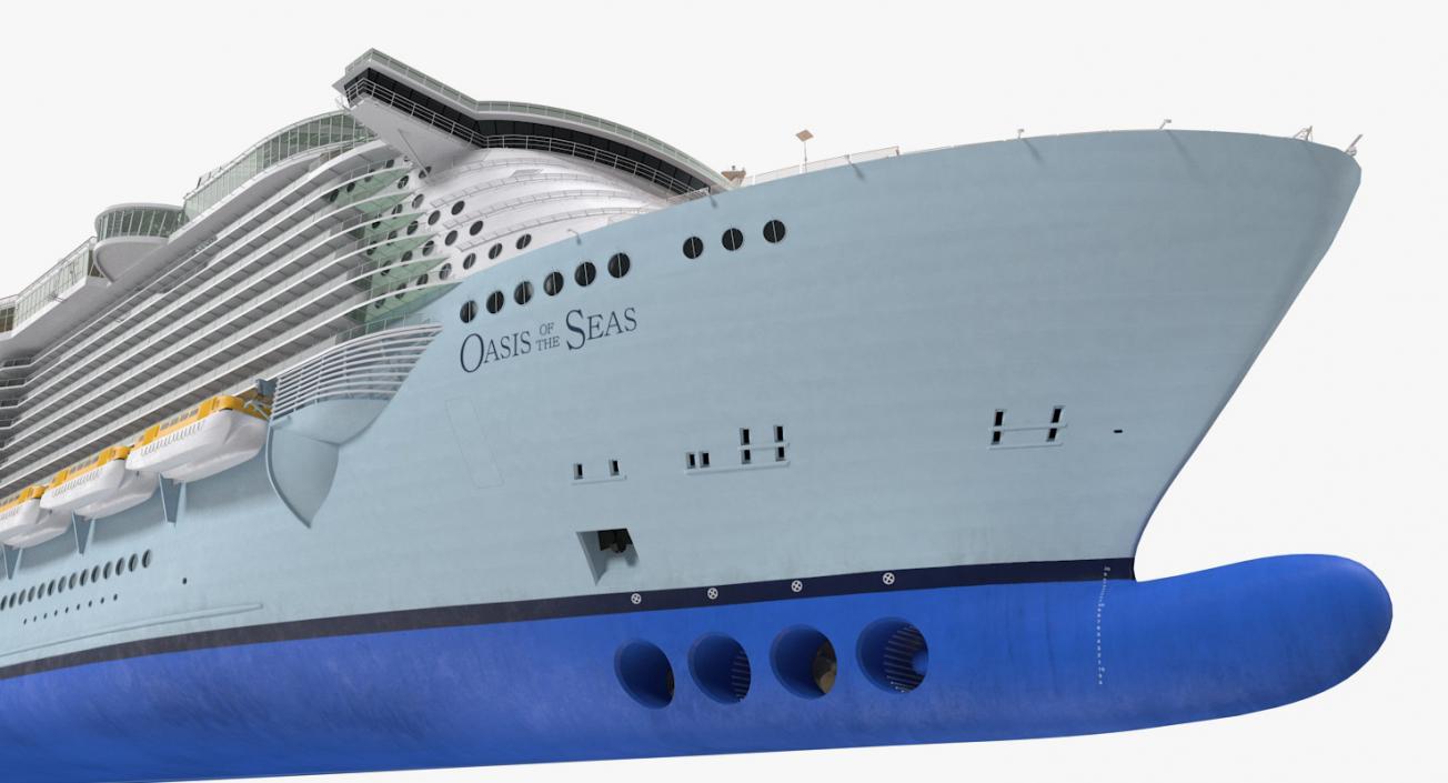 3D Cruise Ship Oasis of the Seas Rigged