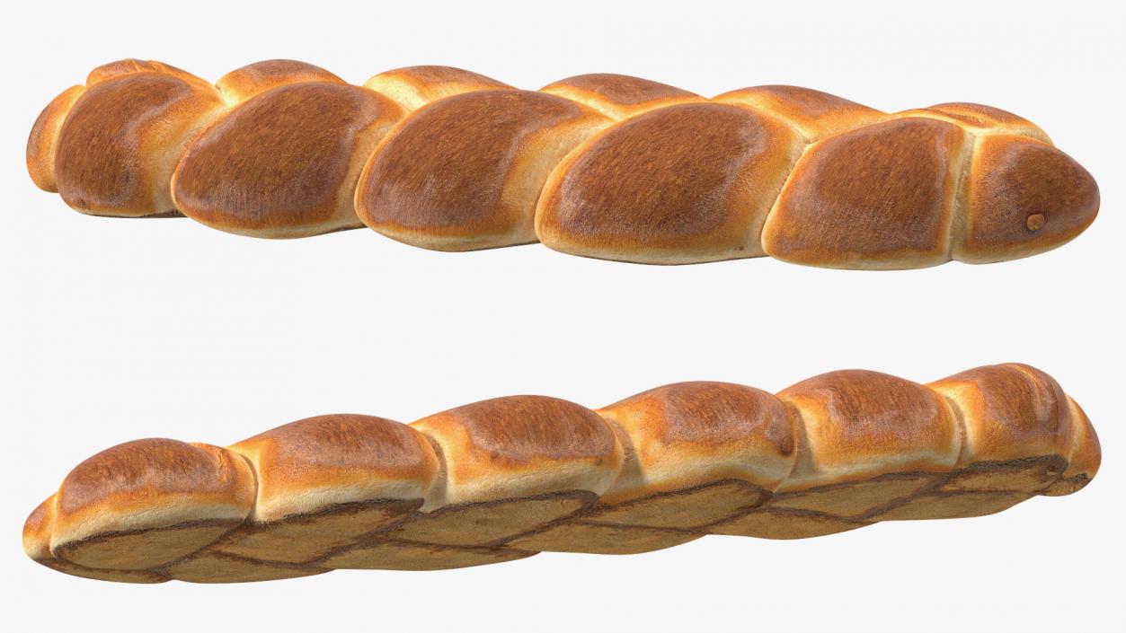 Braided Egg Bread 3D