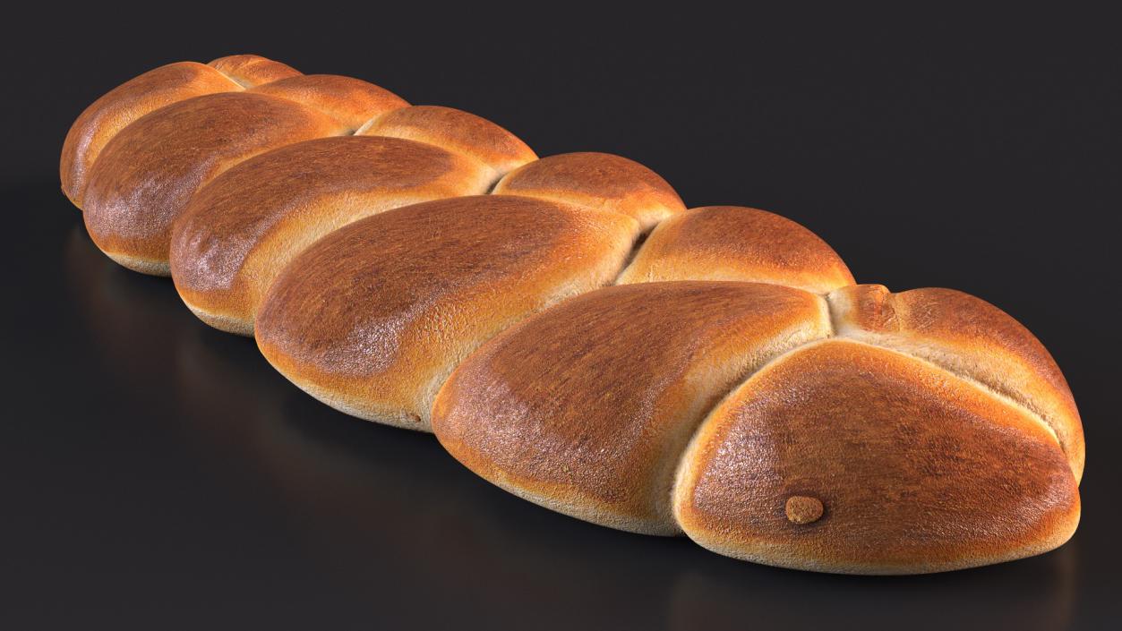 Braided Egg Bread 3D