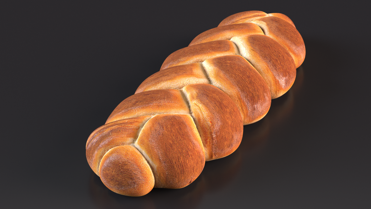 Braided Egg Bread 3D