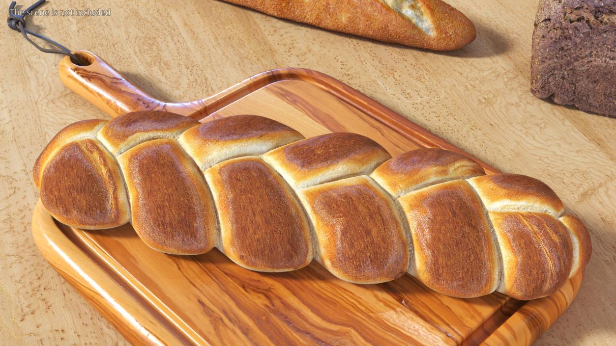 Braided Egg Bread 3D