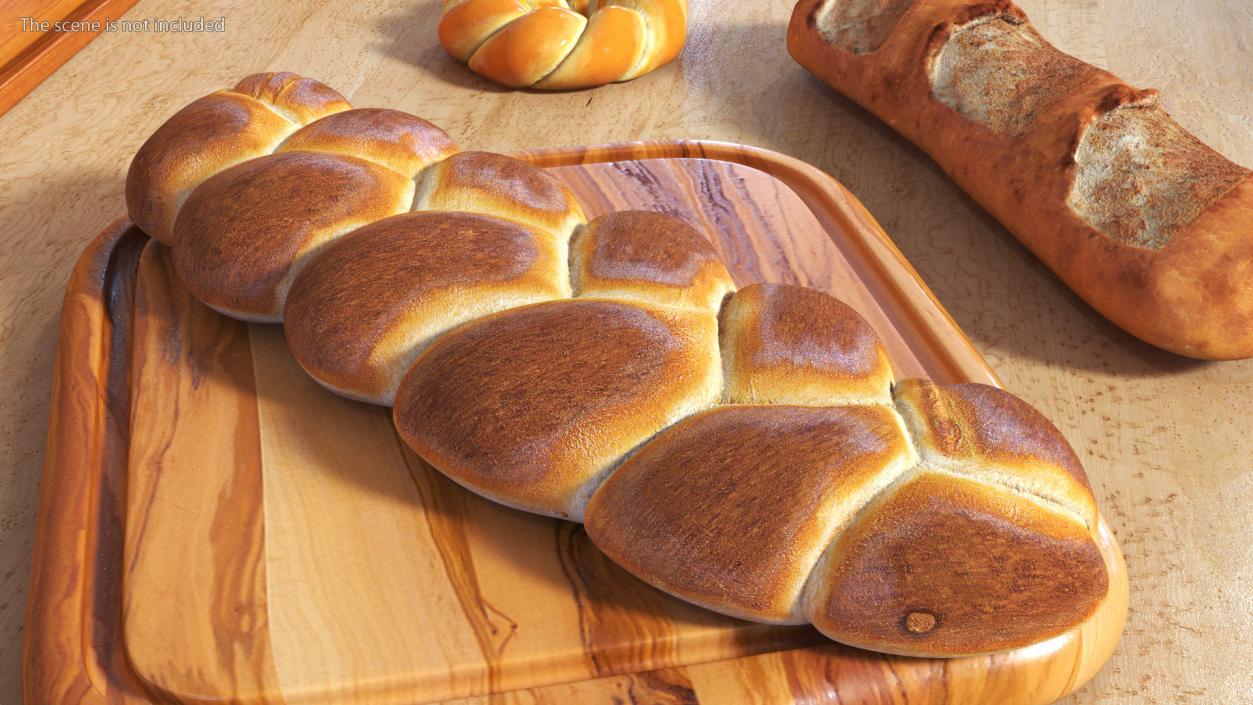 Braided Egg Bread 3D