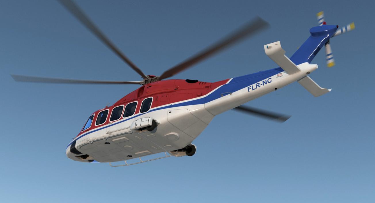 3D Agusta Westland AW189 Rigged model