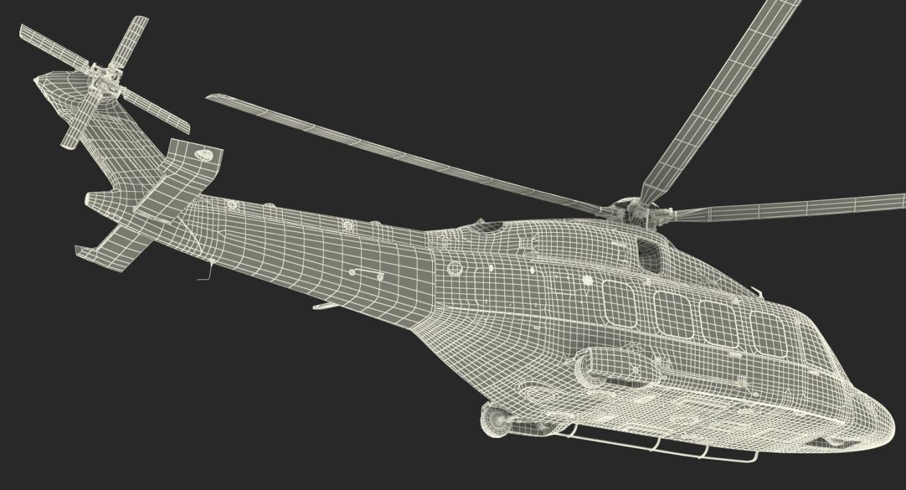 3D Agusta Westland AW189 Rigged model