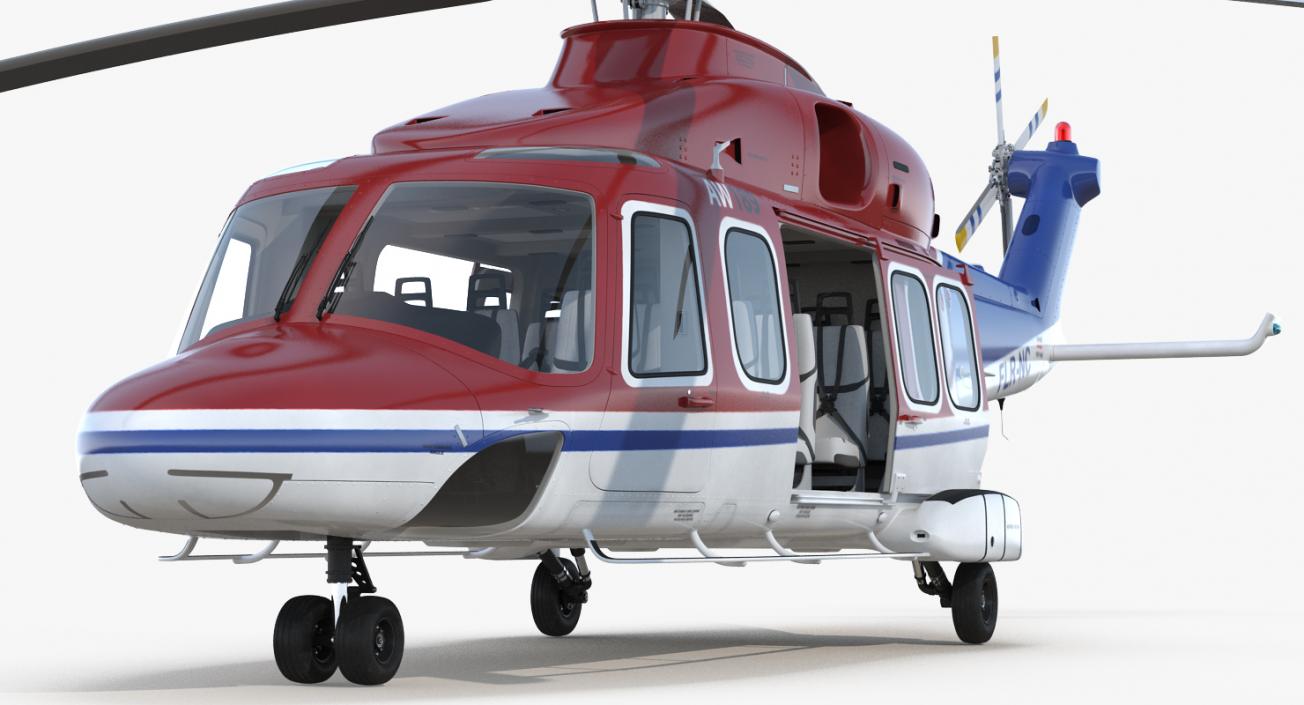 3D Agusta Westland AW189 Rigged model