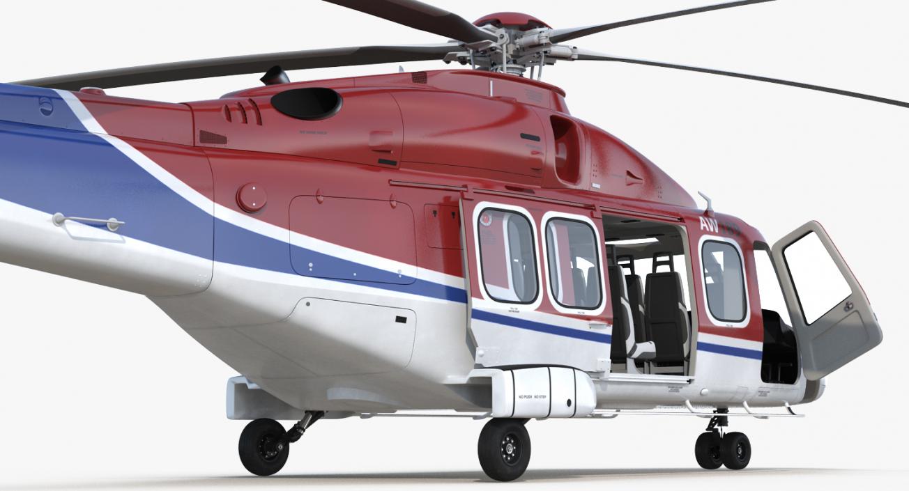 3D Agusta Westland AW189 Rigged model