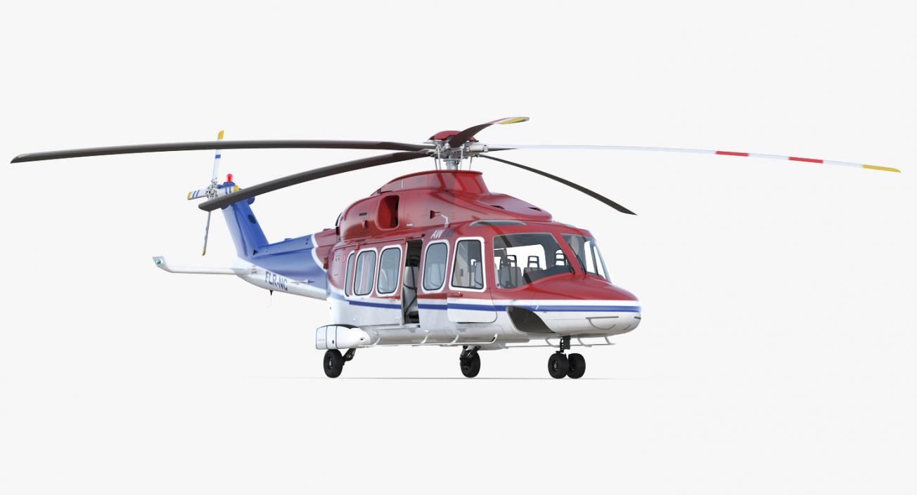 3D Agusta Westland AW189 Rigged model