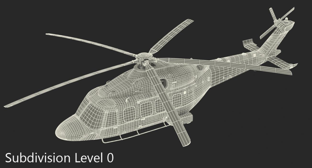 3D Agusta Westland AW189 Rigged model