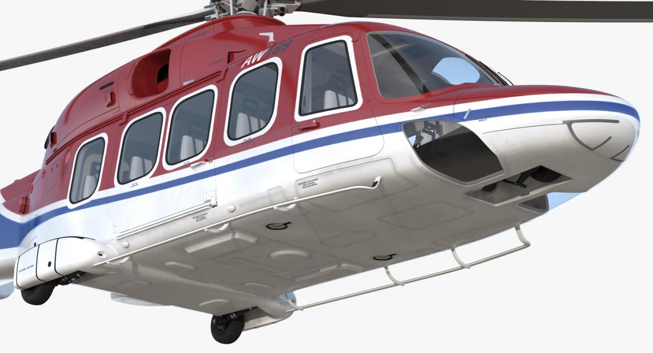 3D Agusta Westland AW189 Rigged model