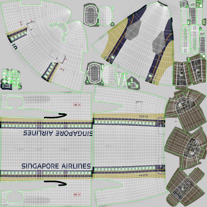 Airbus A310-300 Singapore Airlines 3D model