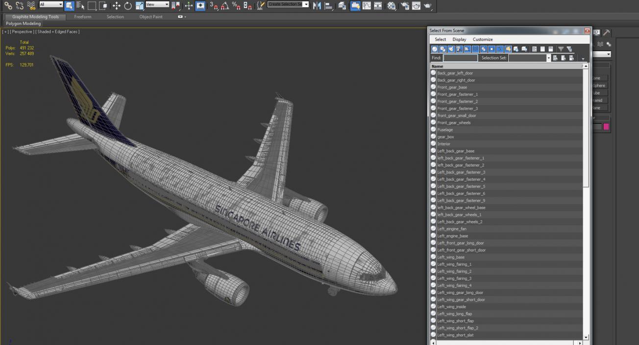 Airbus A310-300 Singapore Airlines 3D model