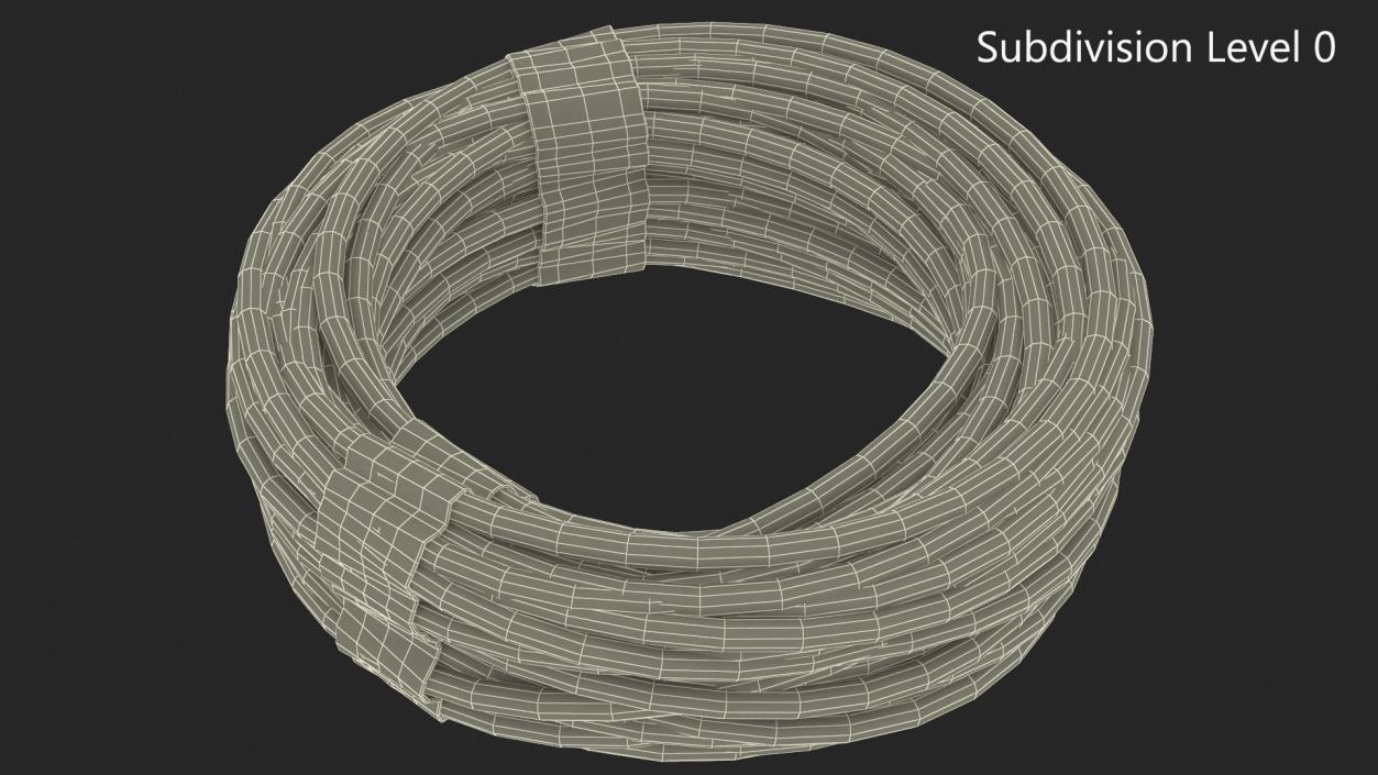 3D Galvanized Steel Wire Rope 2 model