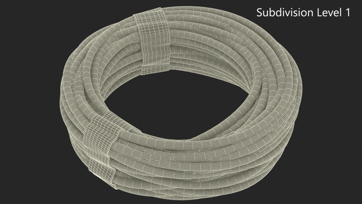 3D Galvanized Steel Wire Rope 2 model