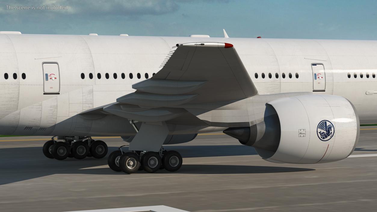 Airport Runway With Boeing 777 200 3D model