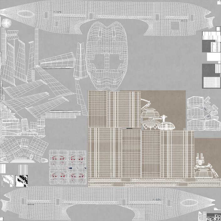 Airport Runway With Boeing 777 200 3D model