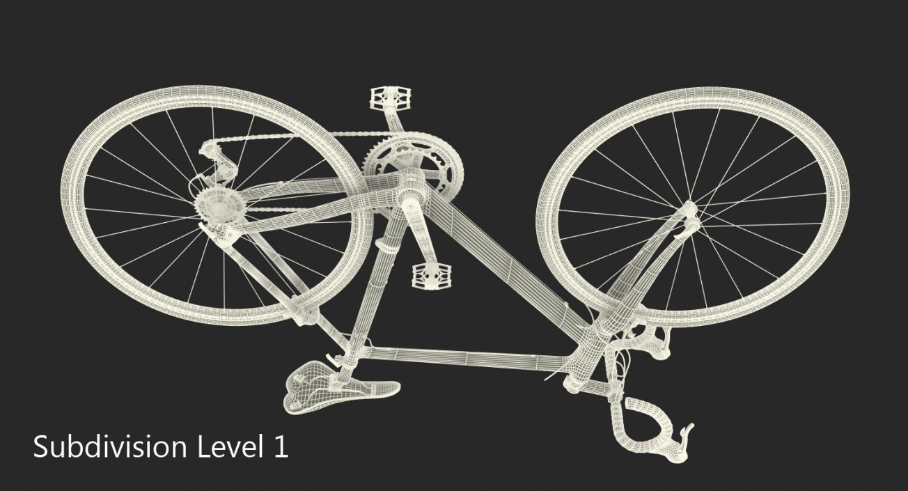 Road Bicycle Rigged 3D model