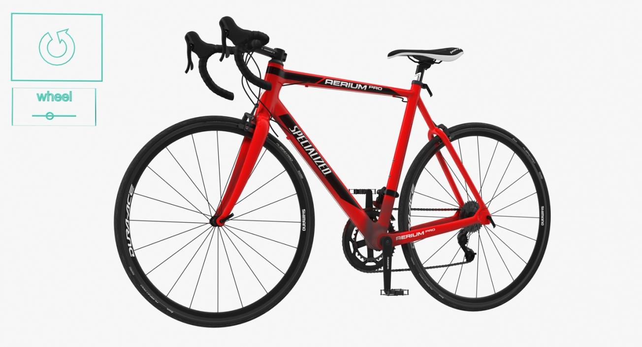 Road Bicycle Rigged 3D model