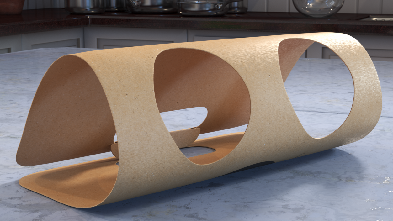 Mockup Two Seats Paper Cup Carrier 3D model