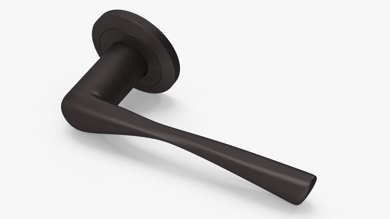 3D Dark Bronze Door Handles Separate model