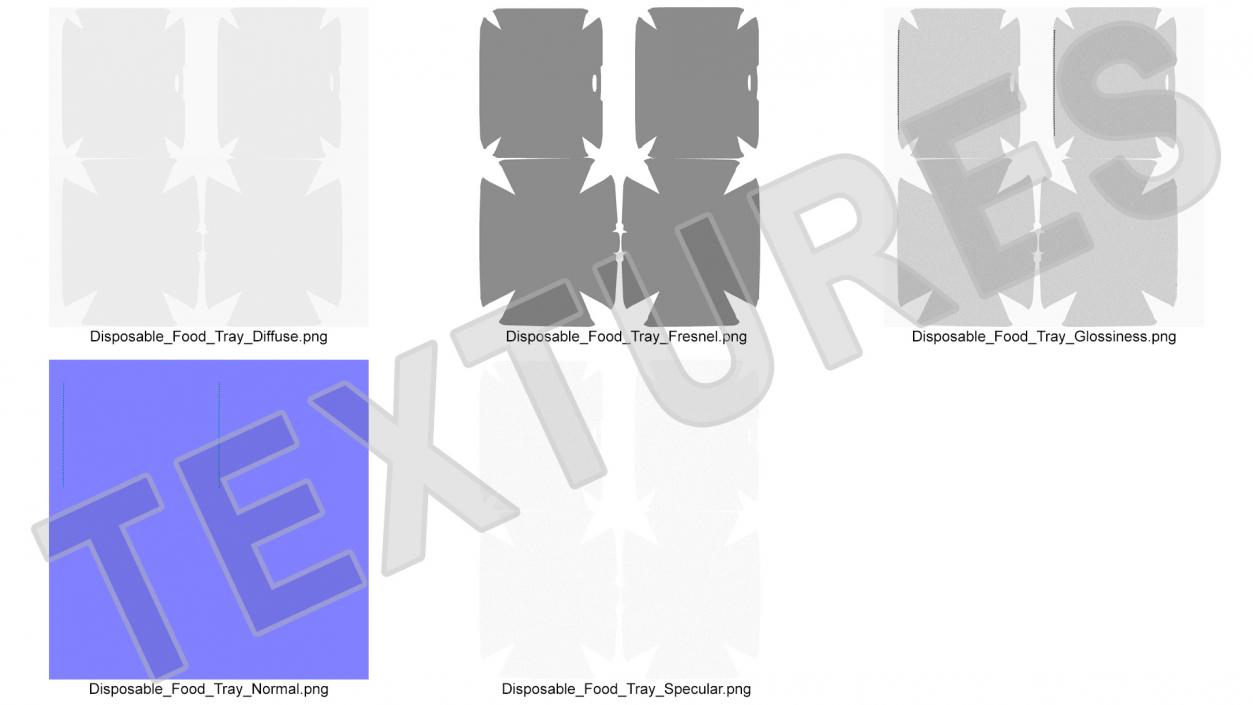 Disposable Food Tray Closed 3D