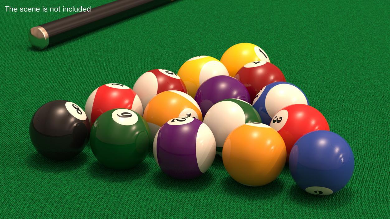 3D Billiard Balls Set model