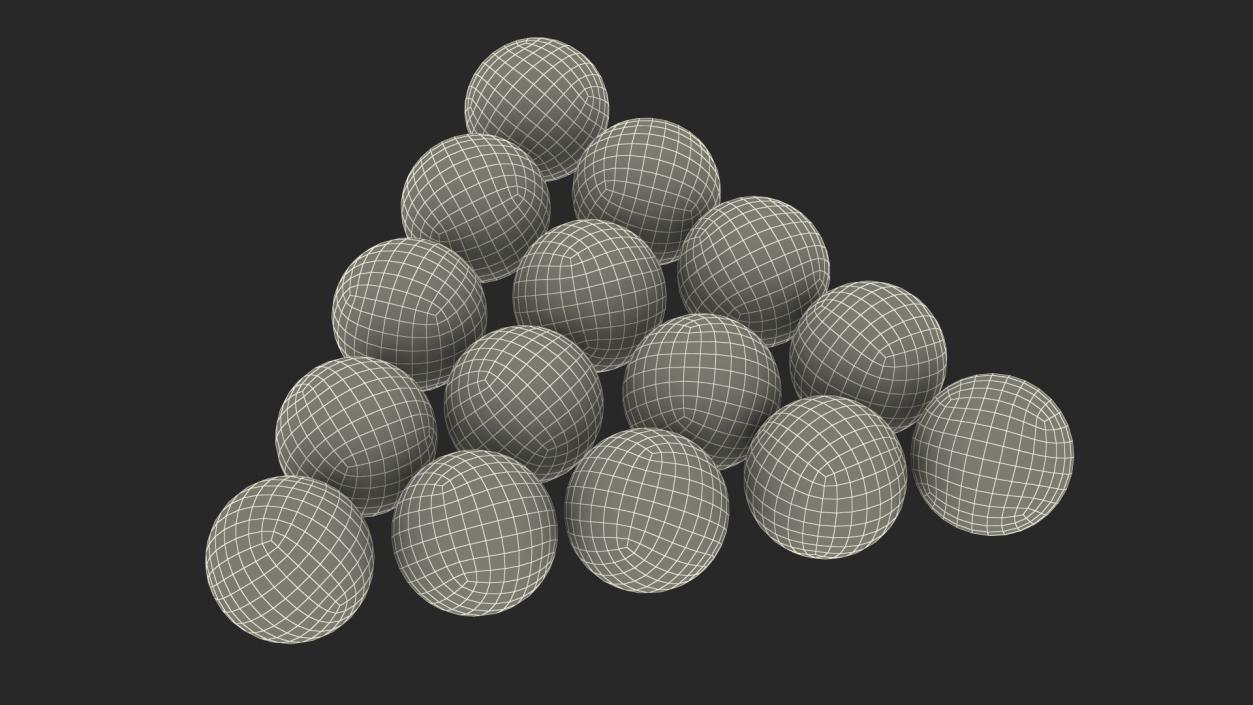 3D Billiard Balls Set model