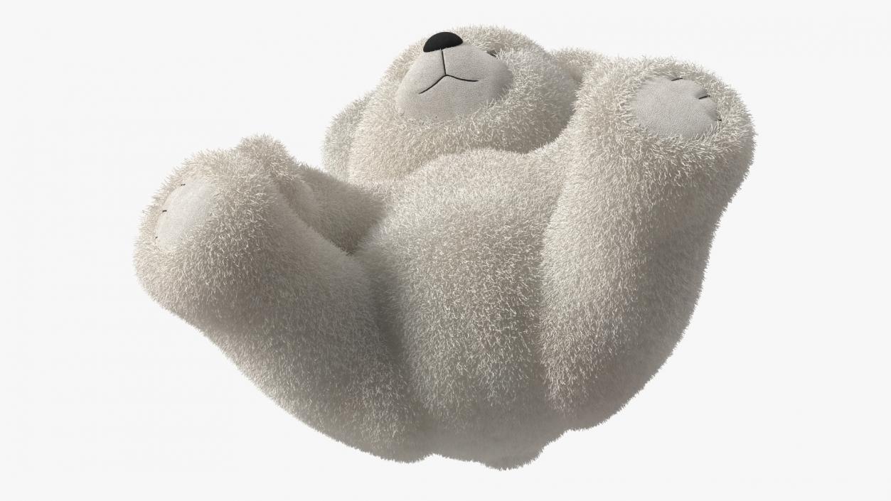 Teddy Bear Light Color Sitting Fur 3D model