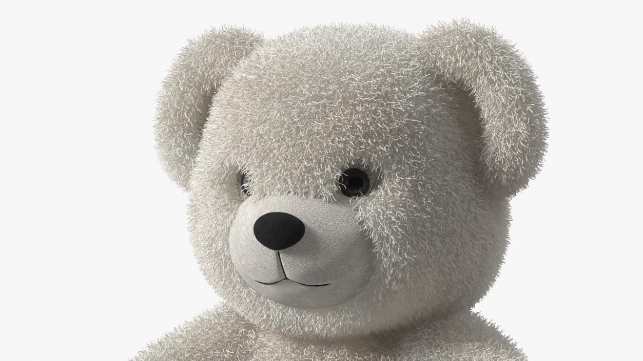 Teddy Bear Light Color Sitting Fur 3D model