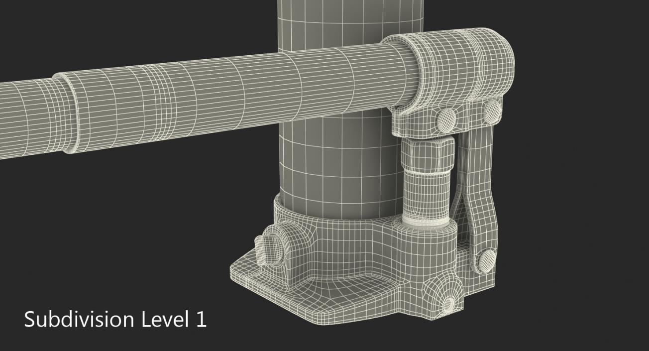 3D Hydraulic Bottle Jack Rigged model