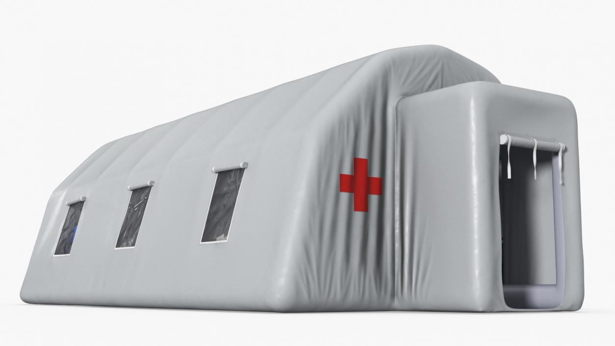 3D Inflatable Medical Tent with Equipment model