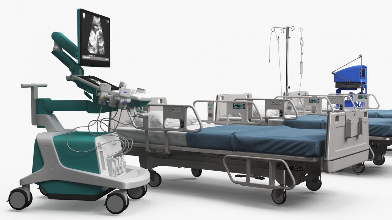 3D Inflatable Medical Tent with Equipment model