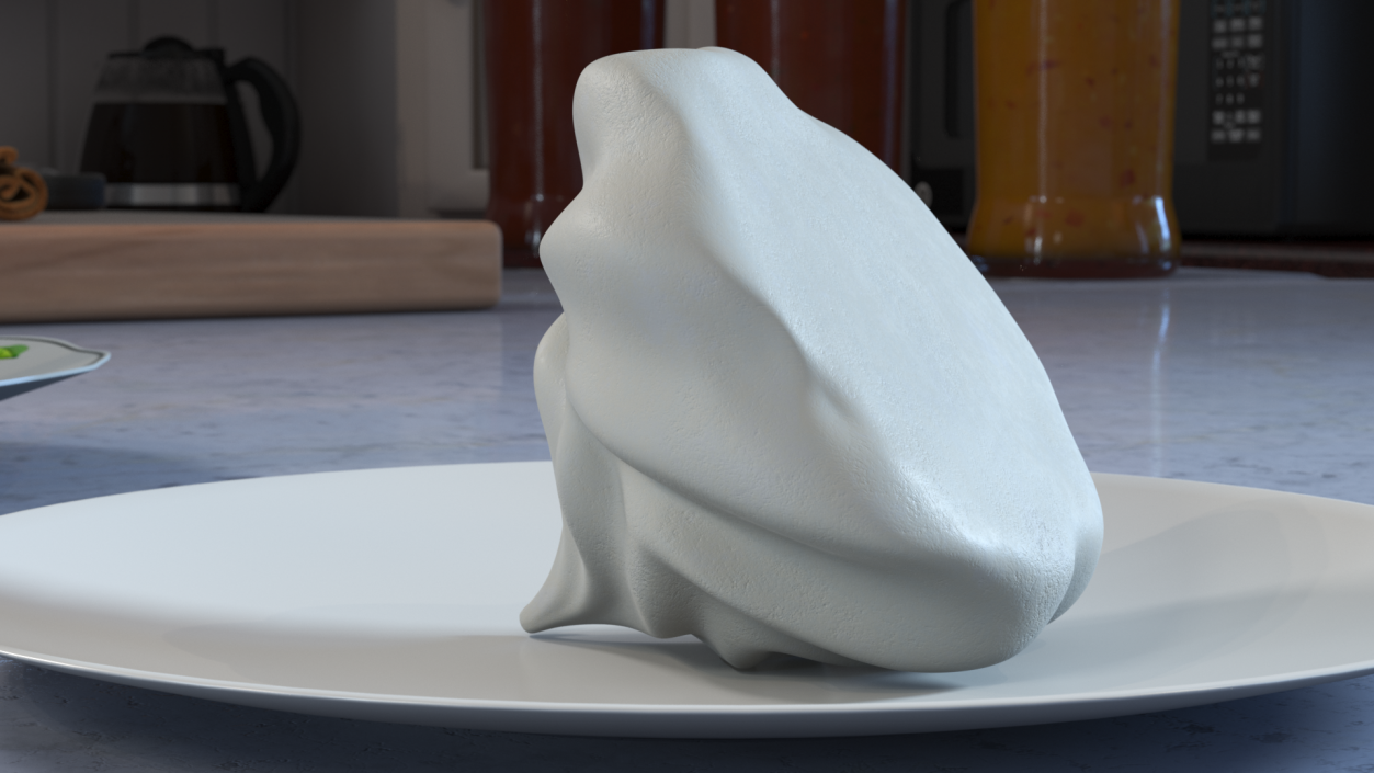 Meringue Ice Cream Cone White 3D model