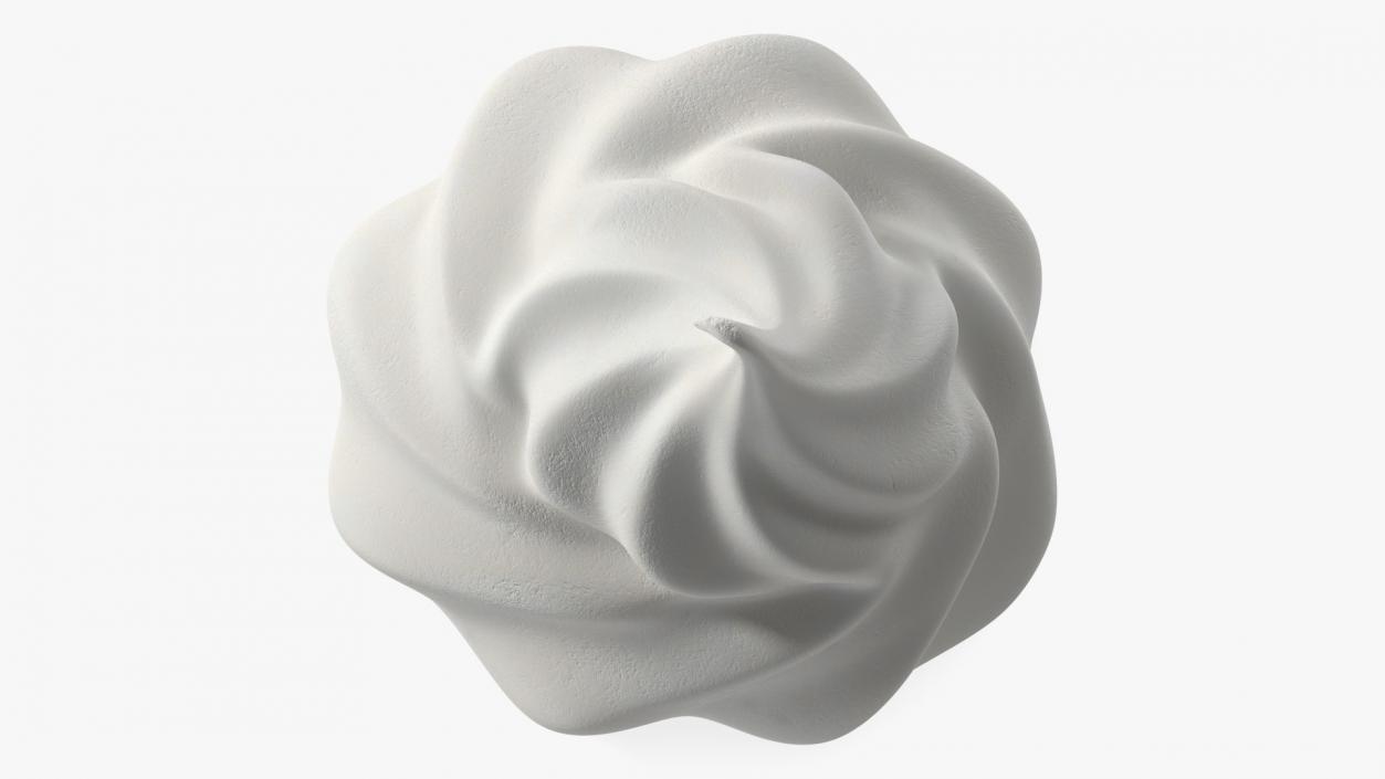 Meringue Ice Cream Cone White 3D model