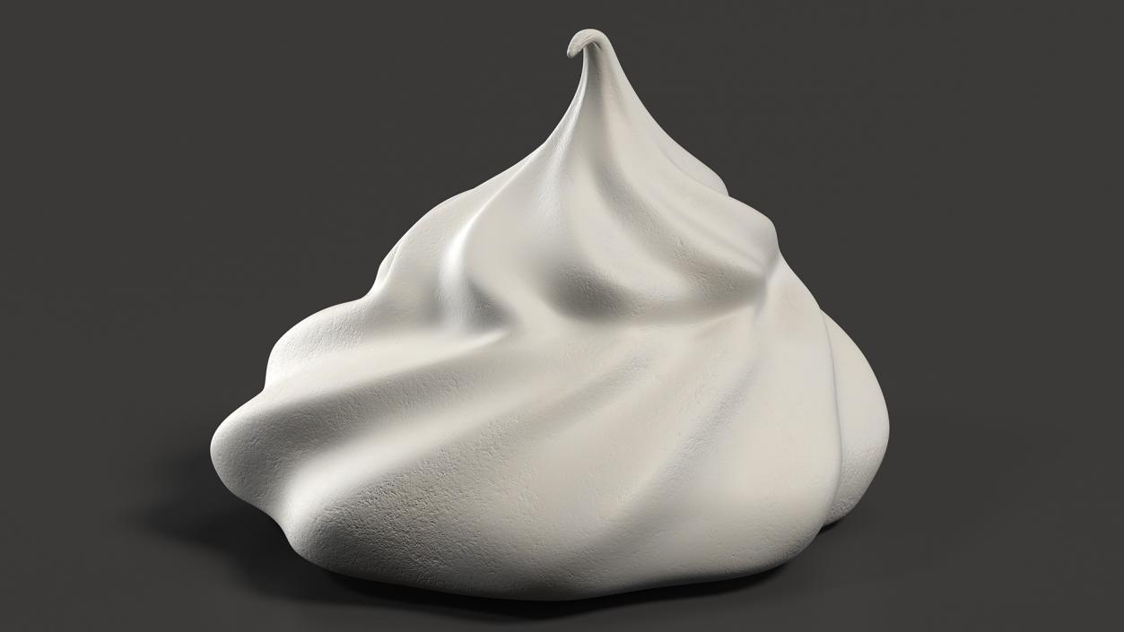 Meringue Ice Cream Cone White 3D model