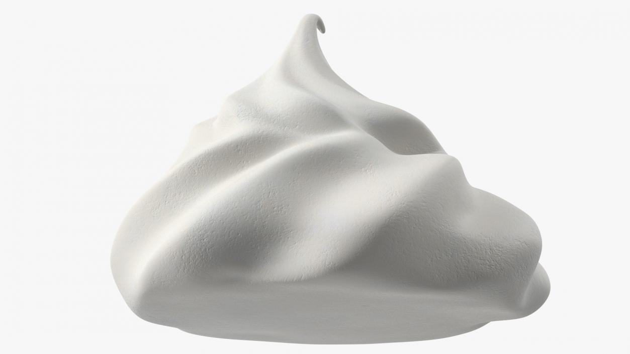 Meringue Ice Cream Cone White 3D model