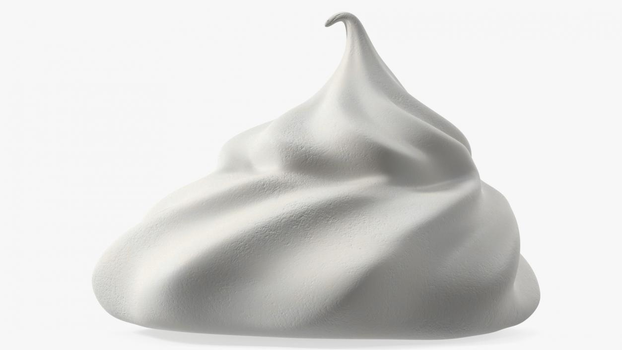 Meringue Ice Cream Cone White 3D model