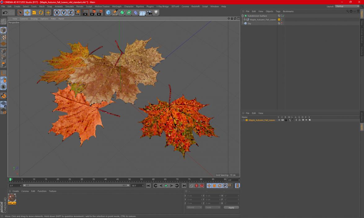 Maple Autumn Fall Leaves 3D model