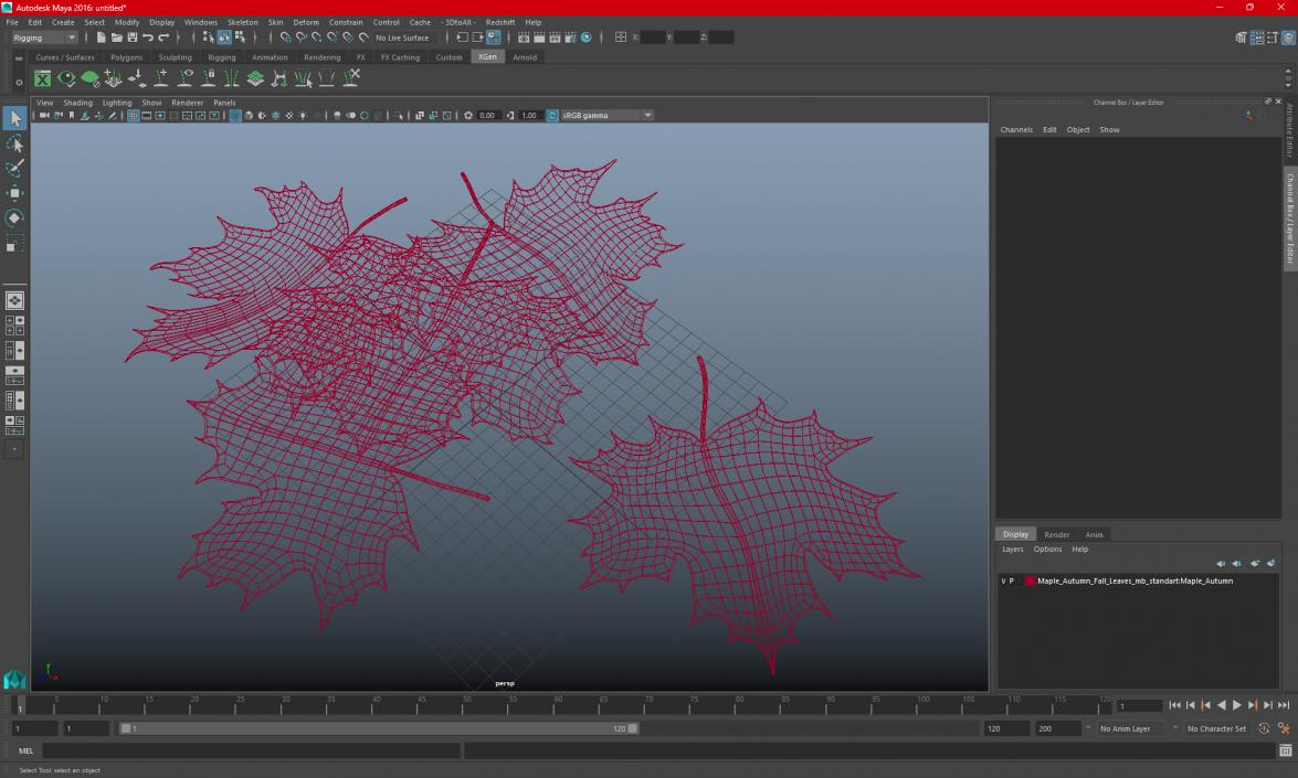 Maple Autumn Fall Leaves 3D model