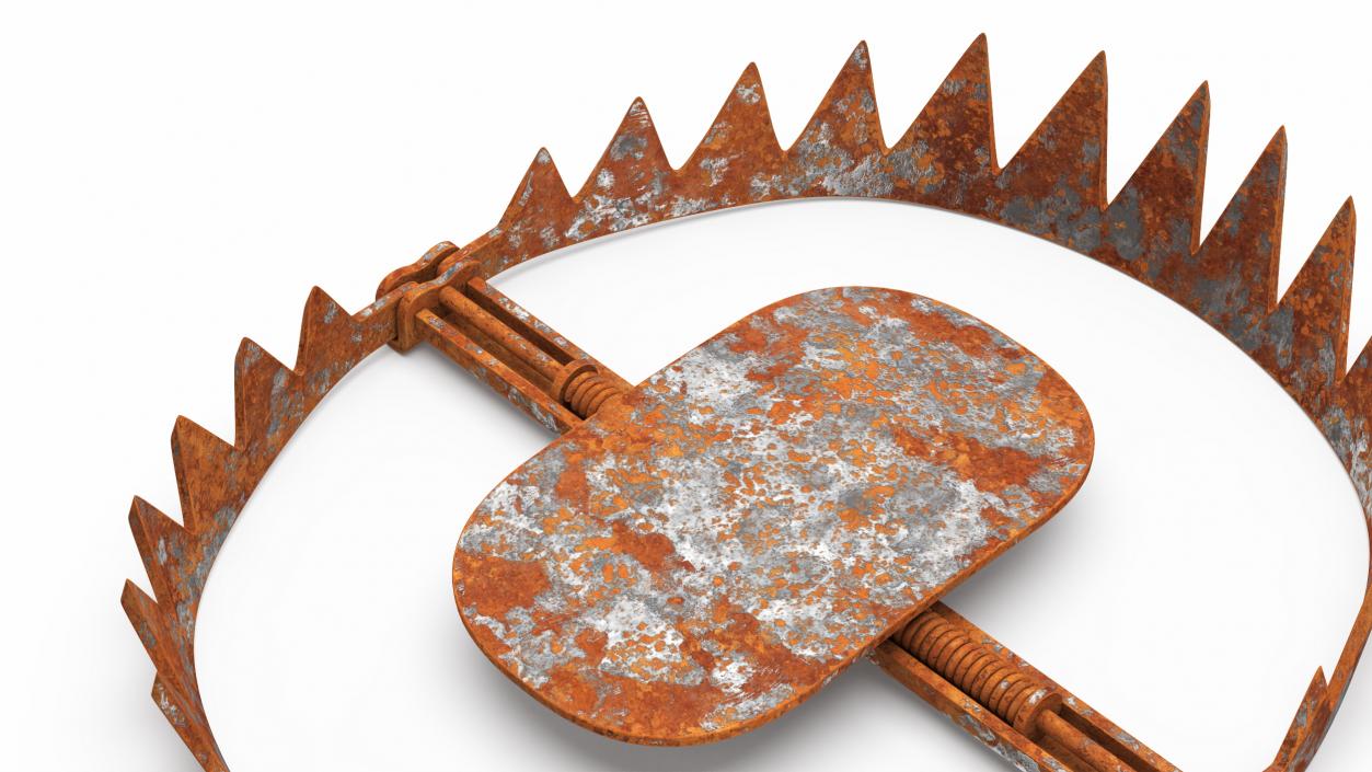 3D model Steel Bear Trap with Rust