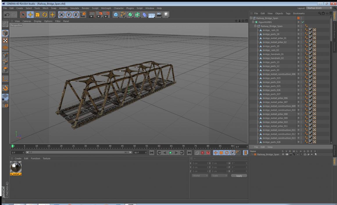 Railway Bridge Span 3D model